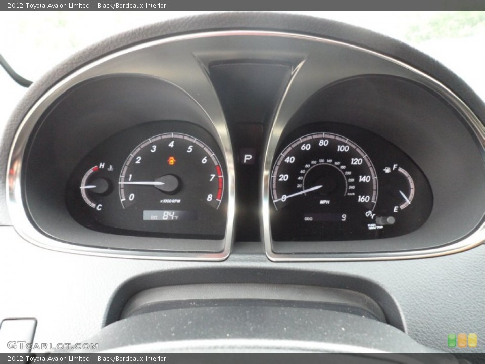 Black/Bordeaux Interior Gauges for the 2012 Toyota Avalon Limited #65537121