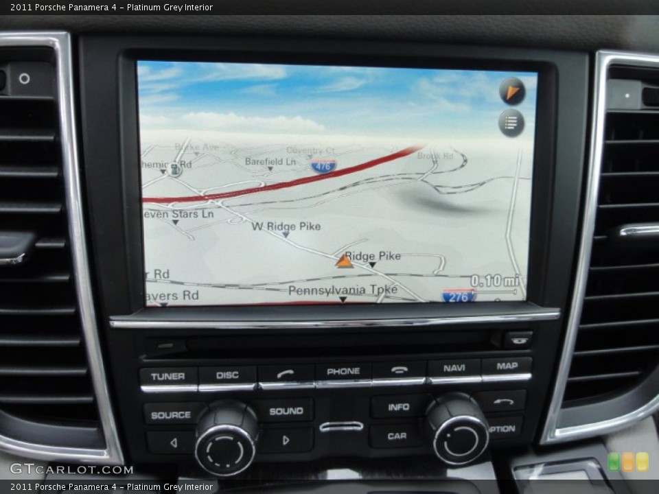 Platinum Grey Interior Navigation for the 2011 Porsche Panamera 4 #65537148