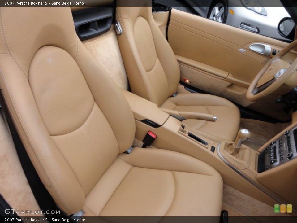 Sand Beige Interior Front Seat for the 2007 Porsche Boxster S #65538219
