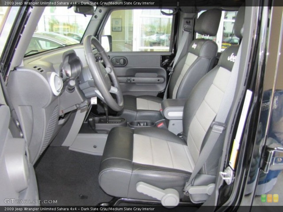 Dark Slate Gray/Medium Slate Gray Interior Photo for the 2009 Jeep Wrangler Unlimited Sahara 4x4 #65538252