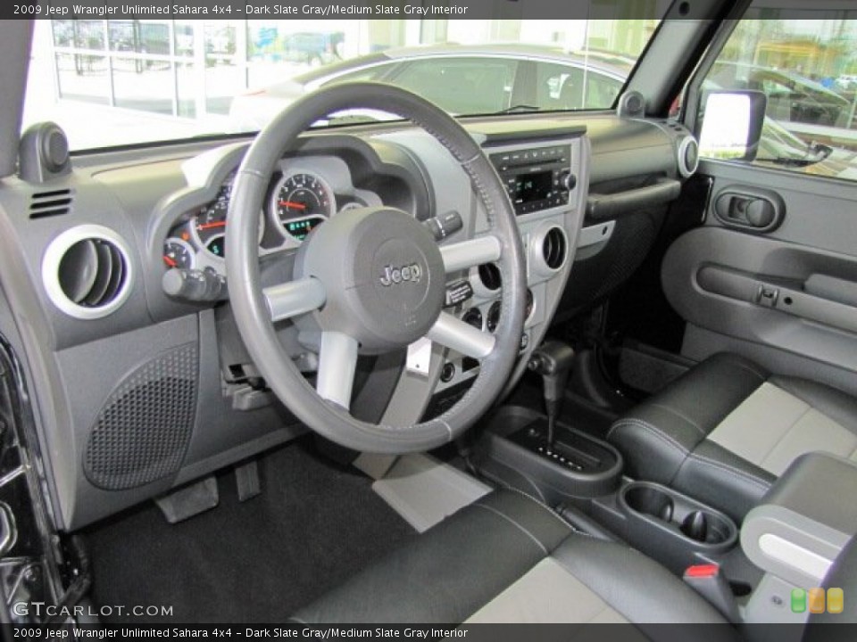 Dark Slate Gray/Medium Slate Gray Interior Photo for the 2009 Jeep Wrangler Unlimited Sahara 4x4 #65538330