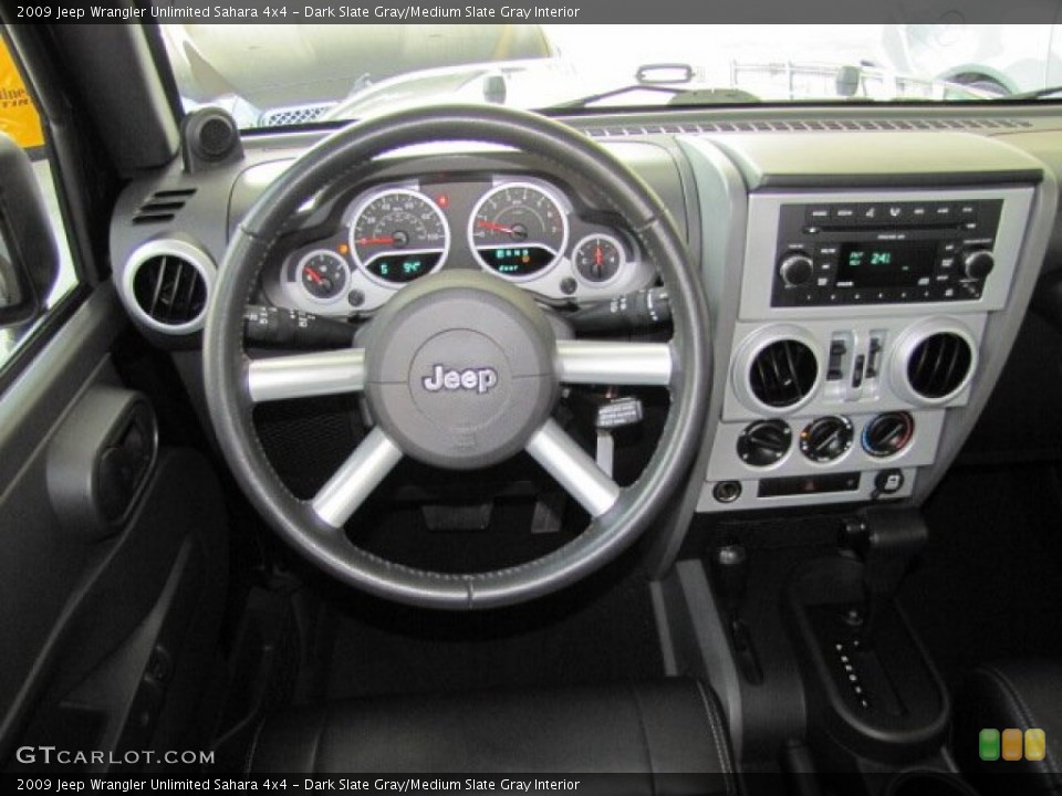 Dark Slate Gray/Medium Slate Gray Interior Dashboard for the 2009 Jeep Wrangler Unlimited Sahara 4x4 #65538339