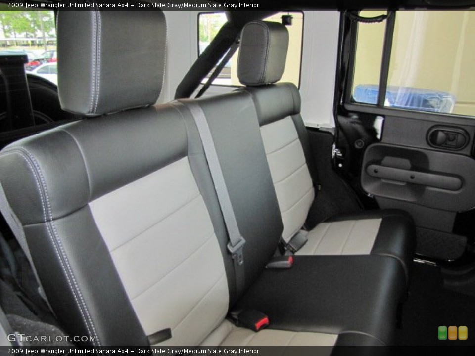 Dark Slate Gray/Medium Slate Gray Interior Rear Seat for the 2009 Jeep Wrangler Unlimited Sahara 4x4 #65538468
