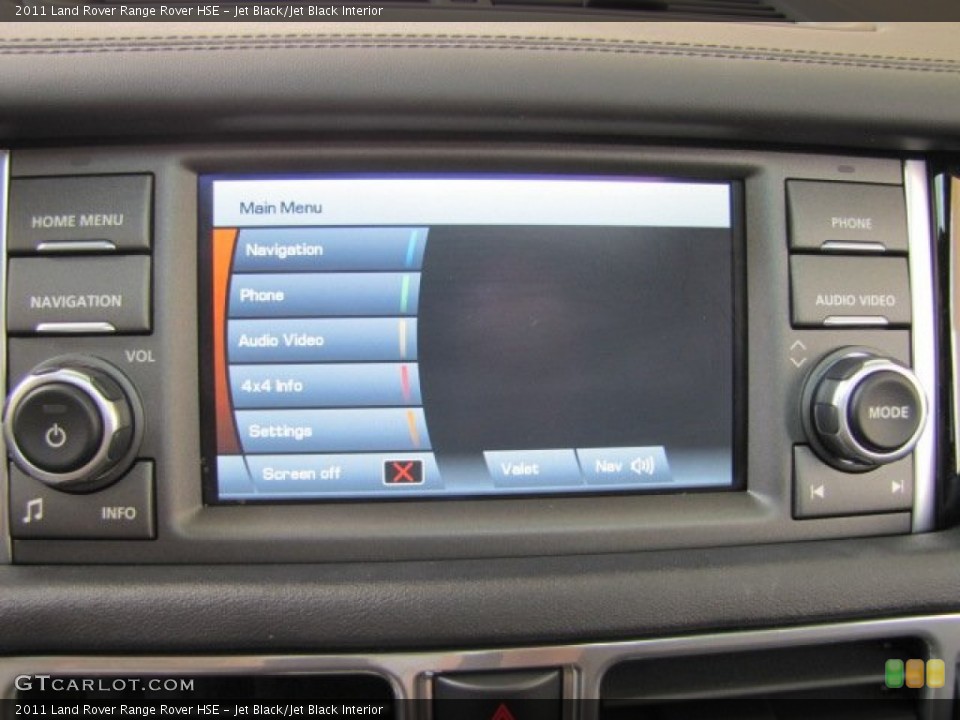 Jet Black/Jet Black Interior Controls for the 2011 Land Rover Range Rover HSE #65539407