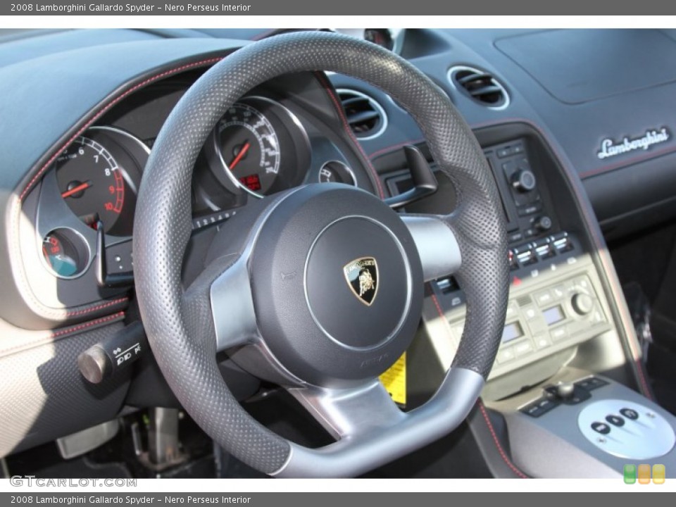 Nero Perseus Interior Steering Wheel for the 2008 Lamborghini Gallardo Spyder #65539443