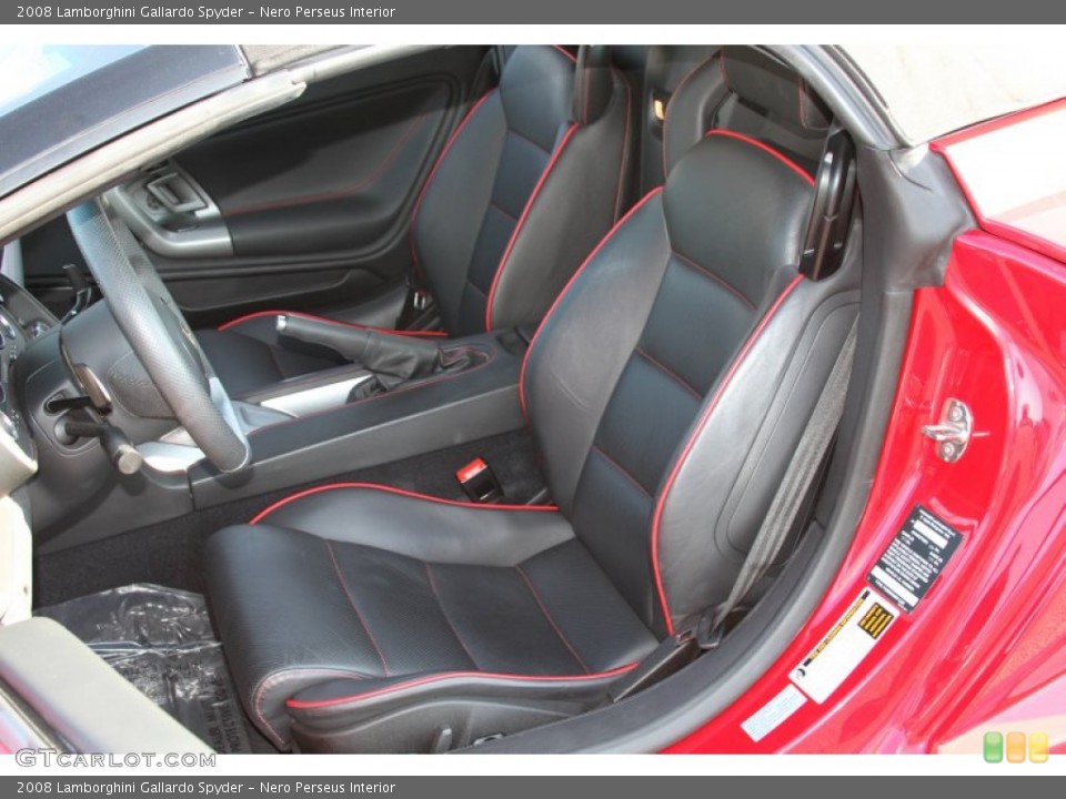 Nero Perseus Interior Front Seat for the 2008 Lamborghini Gallardo Spyder #65539461
