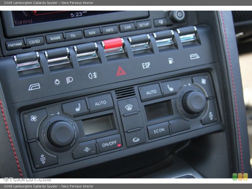 Nero Perseus Interior Controls for the 2008 Lamborghini Gallardo Spyder #65539590