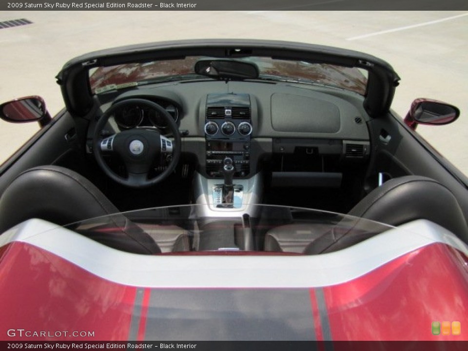Black Interior Dashboard for the 2009 Saturn Sky Ruby Red Special Edition Roadster #65540469
