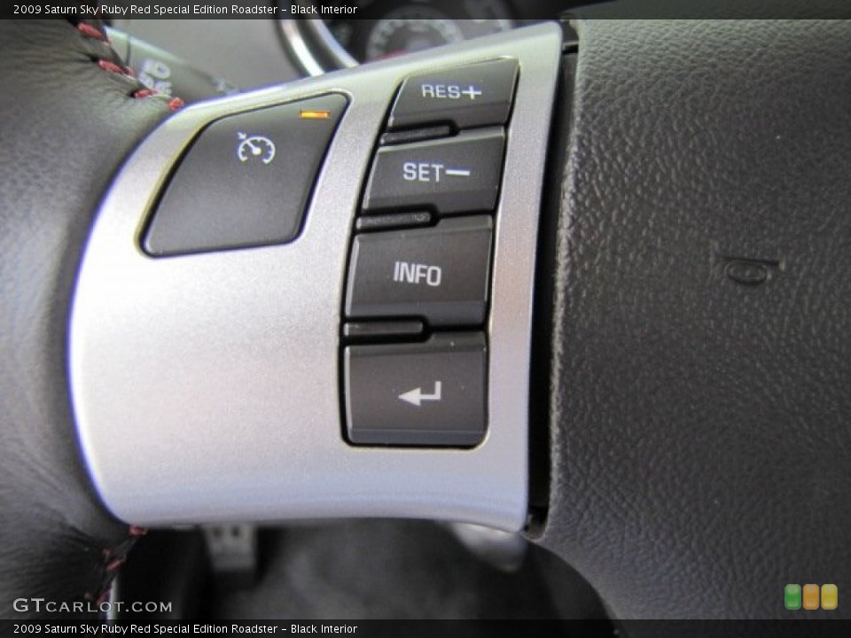 Black Interior Controls for the 2009 Saturn Sky Ruby Red Special Edition Roadster #65540508