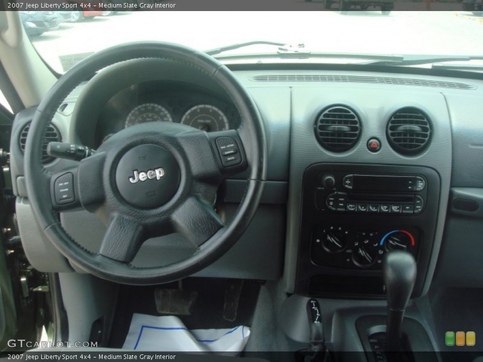 Medium Slate Gray Interior Dashboard for the 2007 Jeep Liberty Sport 4x4 #65541003