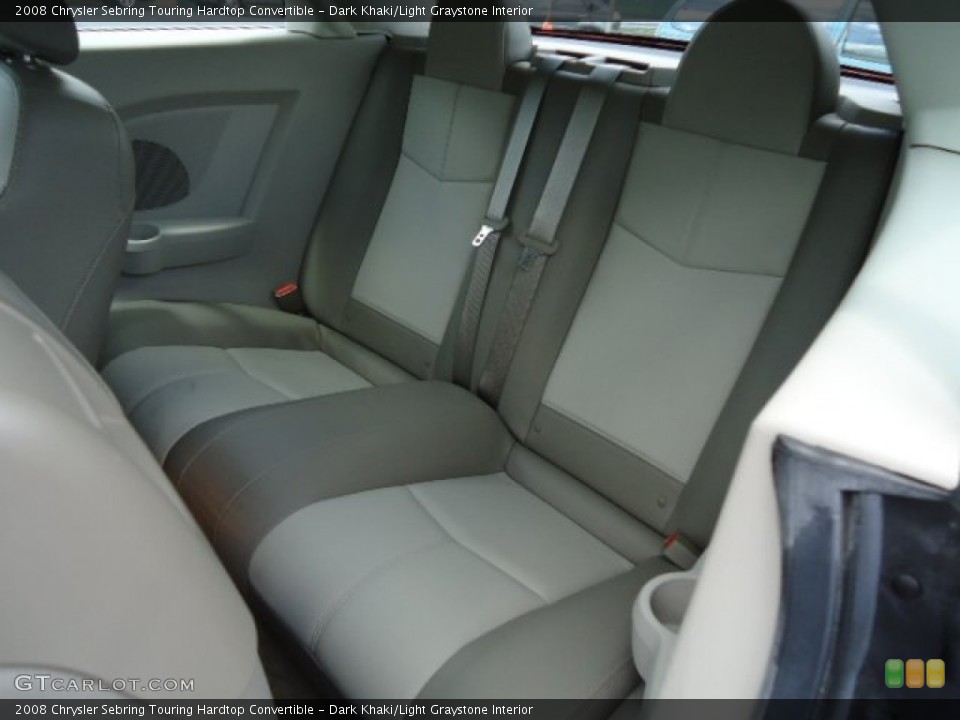 Dark Khaki/Light Graystone Interior Rear Seat for the 2008 Chrysler Sebring Touring Hardtop Convertible #65541777