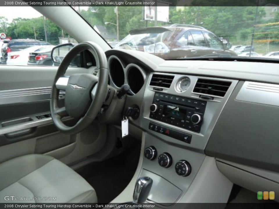 Dark Khaki/Light Graystone Interior Dashboard for the 2008 Chrysler Sebring Touring Hardtop Convertible #65541813