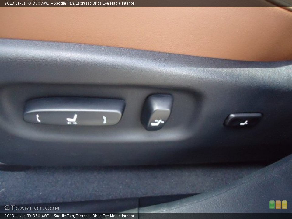Saddle Tan/Espresso Birds Eye Maple Interior Controls for the 2013 Lexus RX 350 AWD #65541918
