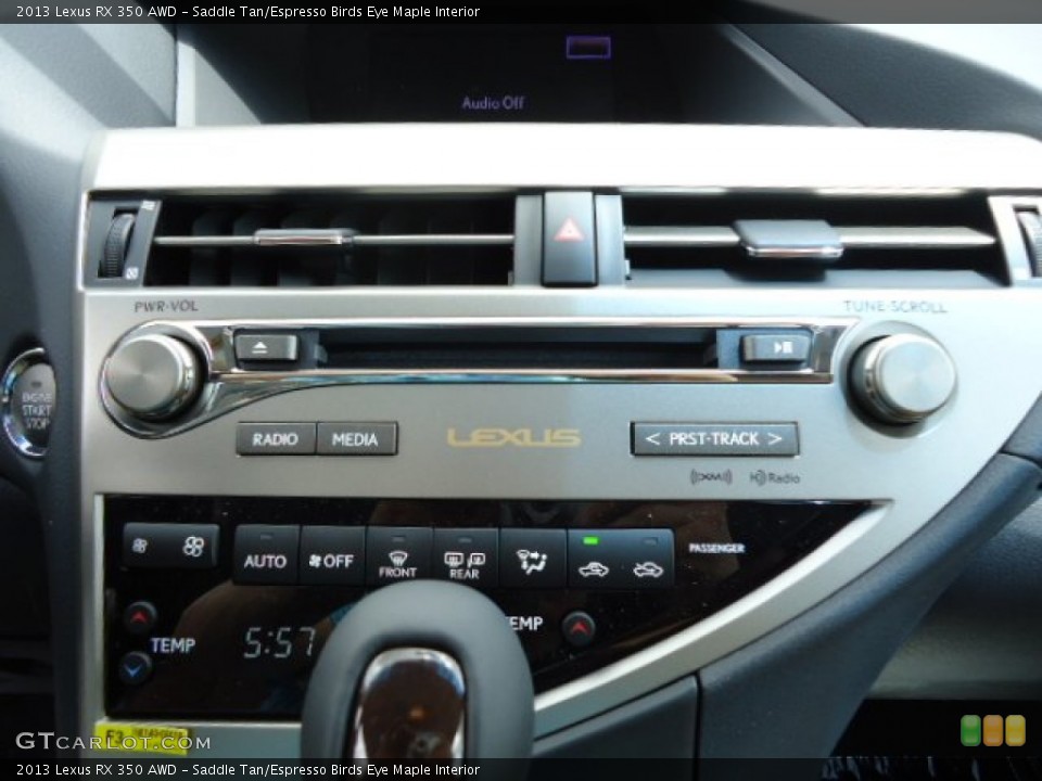 Saddle Tan/Espresso Birds Eye Maple Interior Controls for the 2013 Lexus RX 350 AWD #65541939