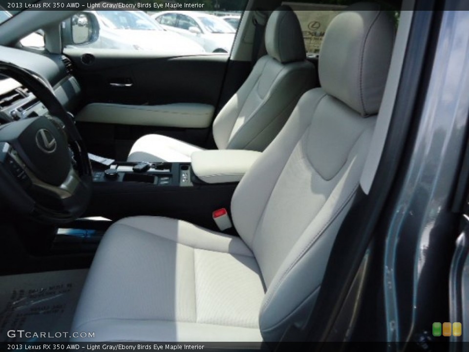 Light Gray/Ebony Birds Eye Maple Interior Front Seat for the 2013 Lexus RX 350 AWD #65542158