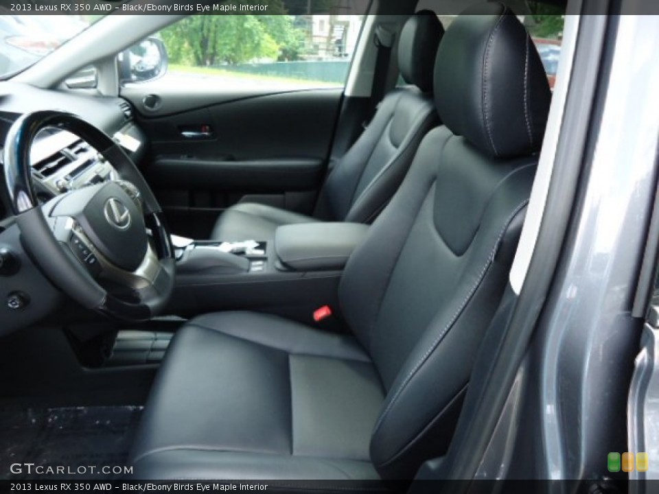 Black/Ebony Birds Eye Maple Interior Front Seat for the 2013 Lexus RX 350 AWD #65542278