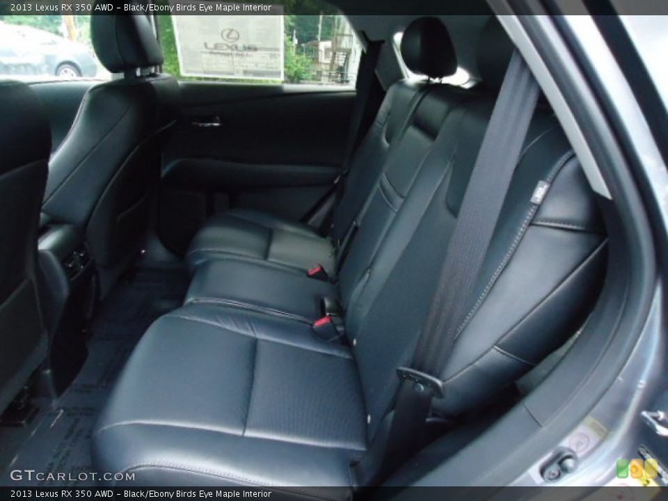 Black/Ebony Birds Eye Maple Interior Rear Seat for the 2013 Lexus RX 350 AWD #65542284