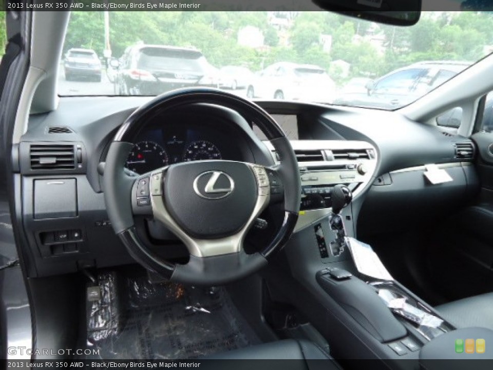Black/Ebony Birds Eye Maple Interior Dashboard for the 2013 Lexus RX 350 AWD #65542290