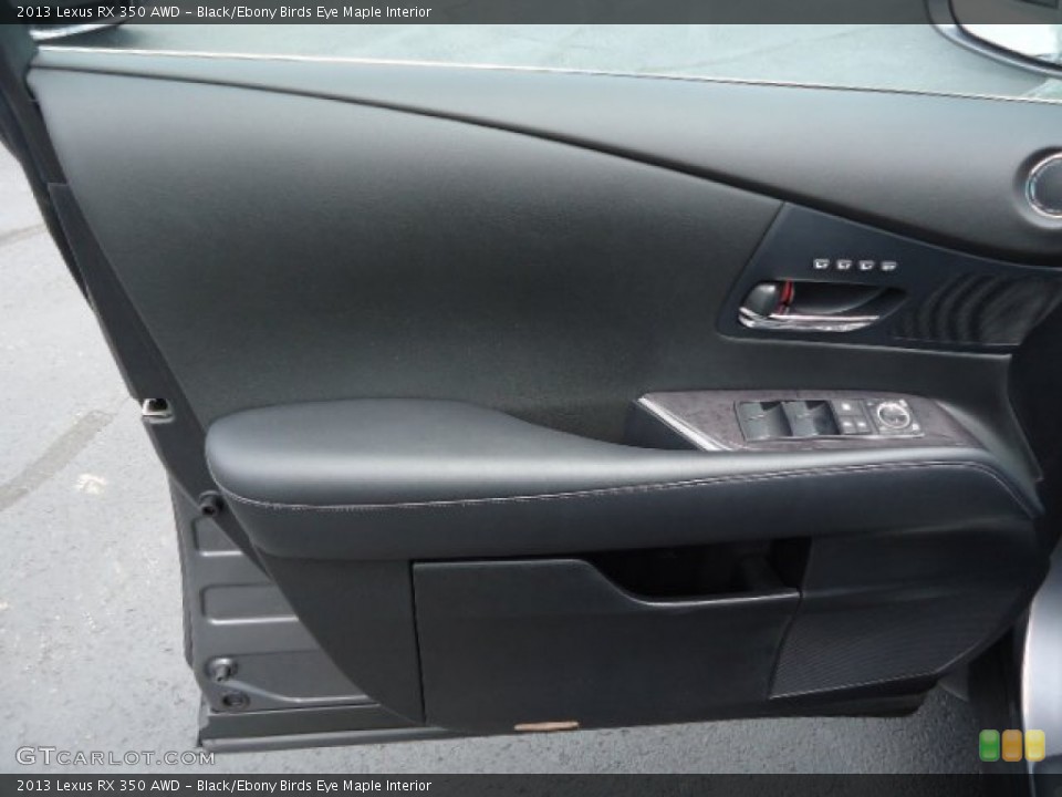 Black/Ebony Birds Eye Maple Interior Door Panel for the 2013 Lexus RX 350 AWD #65542302