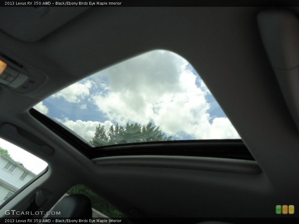 Black/Ebony Birds Eye Maple Interior Sunroof for the 2013 Lexus RX 350 AWD #65542314