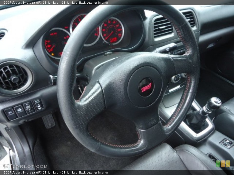 STi Limited Black Leather Interior Steering Wheel for the 2007 Subaru Impreza WRX STi Limited #65542332