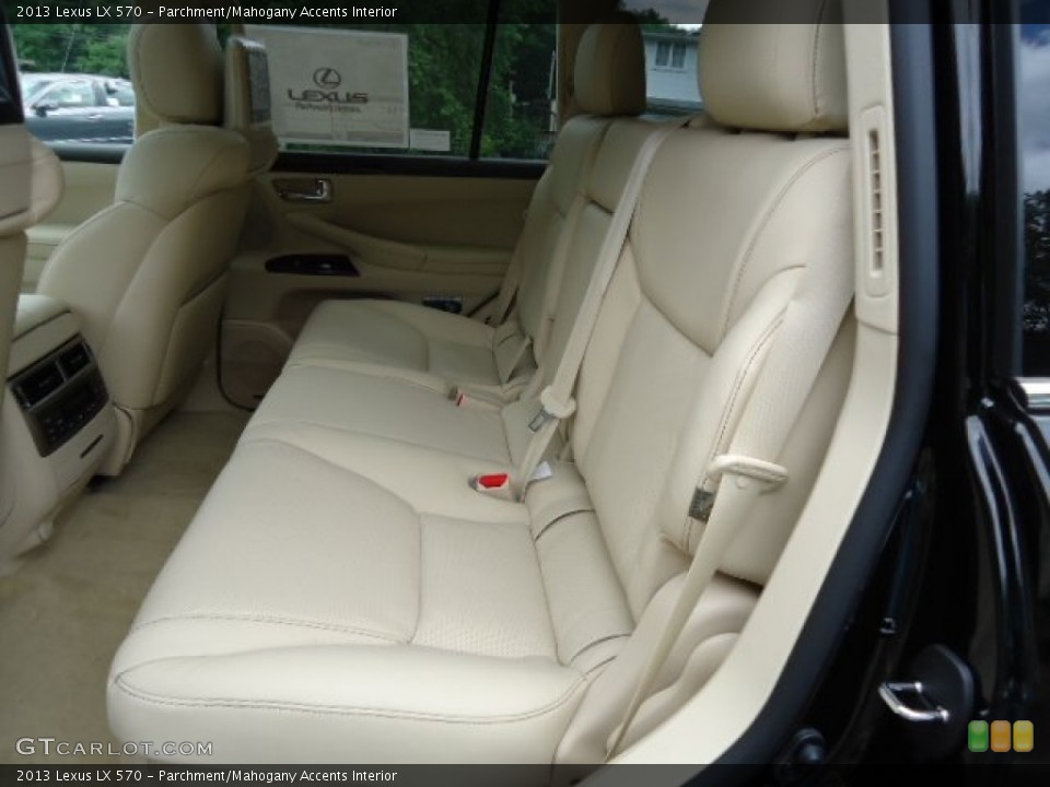 Parchment/Mahogany Accents Interior Rear Seat for the 2013 Lexus LX 570 #65542503