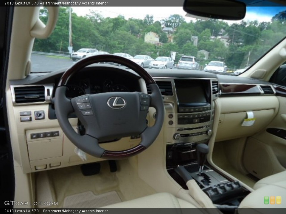 Parchment/Mahogany Accents Interior Dashboard for the 2013 Lexus LX 570 #65542515
