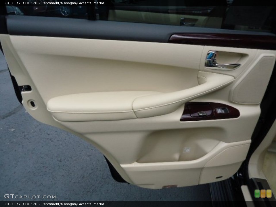 Parchment/Mahogany Accents Interior Door Panel for the 2013 Lexus LX 570 #65542521