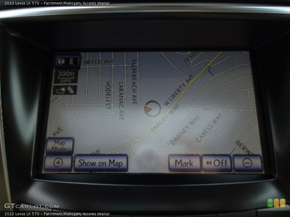 Parchment/Mahogany Accents Interior Navigation for the 2013 Lexus LX 570 #65542539