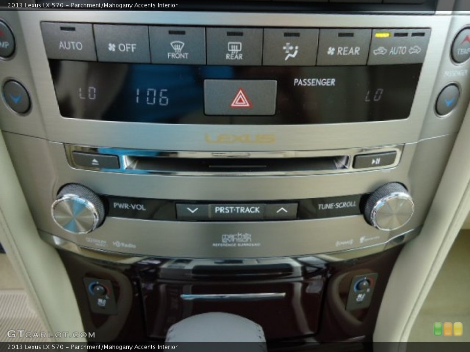 Parchment/Mahogany Accents Interior Controls for the 2013 Lexus LX 570 #65542551