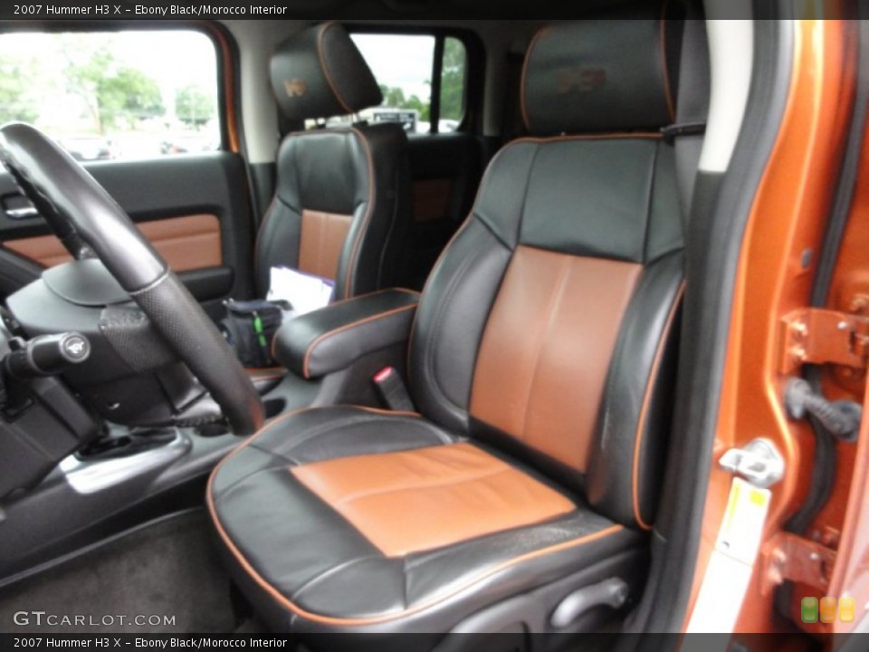 Ebony Black/Morocco Interior Front Seat for the 2007 Hummer H3 X #65542836