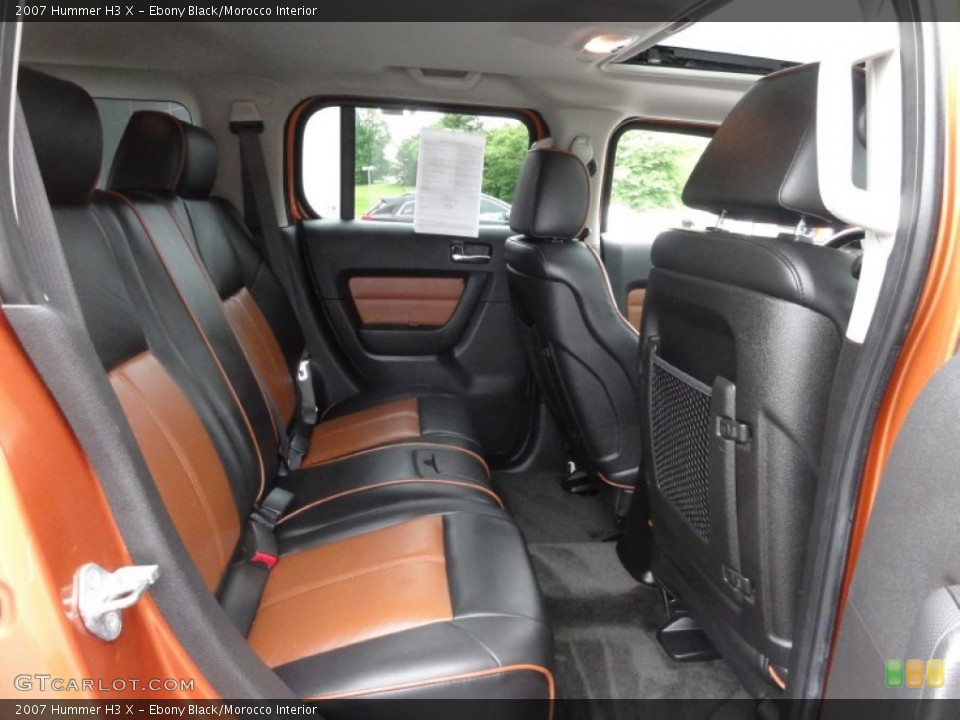 Ebony Black/Morocco Interior Rear Seat for the 2007 Hummer H3 X #65542869