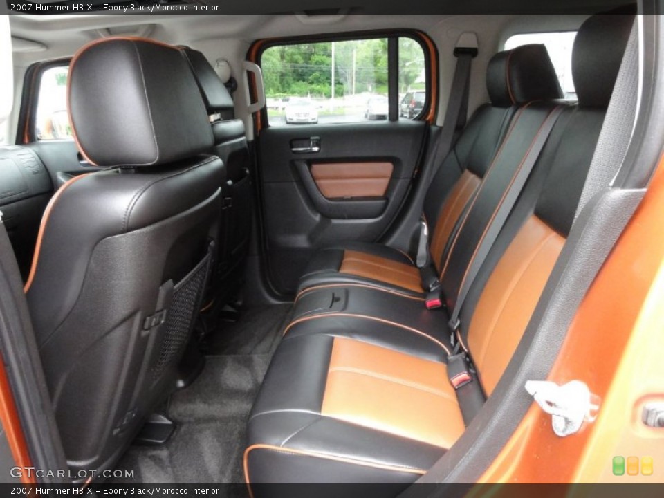 Ebony Black/Morocco Interior Rear Seat for the 2007 Hummer H3 X #65542881