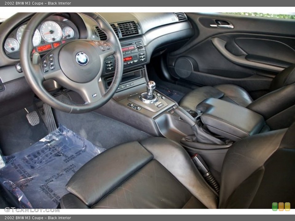 Black Interior Prime Interior for the 2002 BMW M3 Coupe #65544171