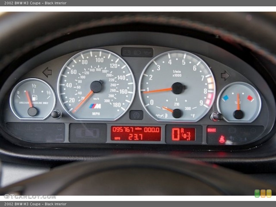 Black Interior Gauges for the 2002 BMW M3 Coupe #65544210