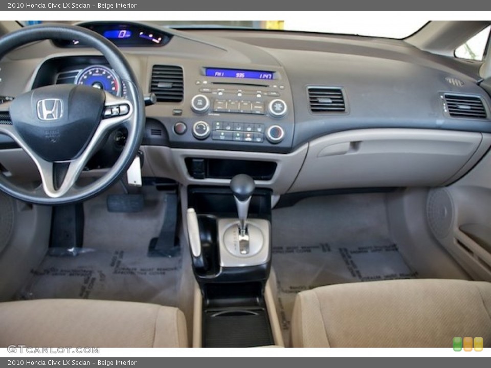 Beige Interior Dashboard for the 2010 Honda Civic LX Sedan #65544789