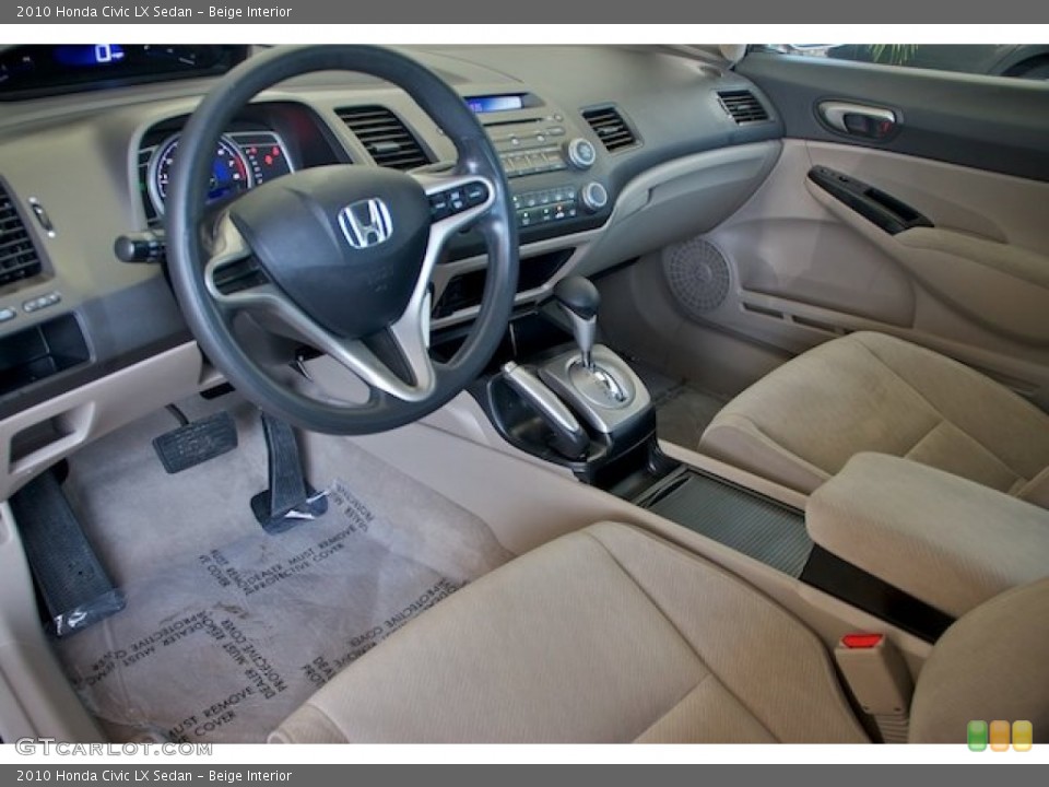 Beige Interior Prime Interior for the 2010 Honda Civic LX Sedan #65544831