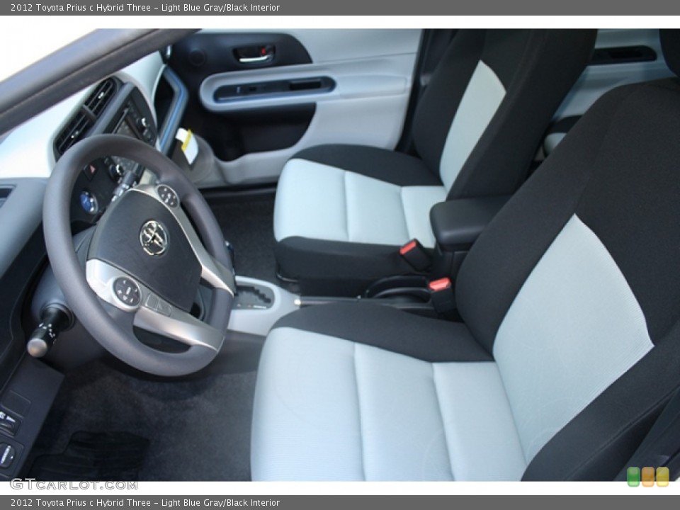 Light Blue Gray/Black Interior Photo for the 2012 Toyota Prius c Hybrid Three #65546529