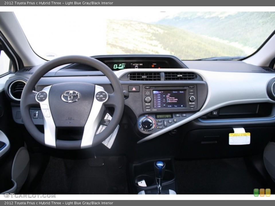 Light Blue Gray/Black Interior Dashboard for the 2012 Toyota Prius c Hybrid Three #65546541