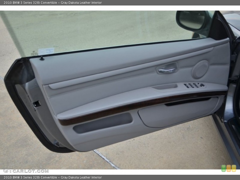 Gray Dakota Leather Interior Door Panel for the 2010 BMW 3 Series 328i Convertible #65547978