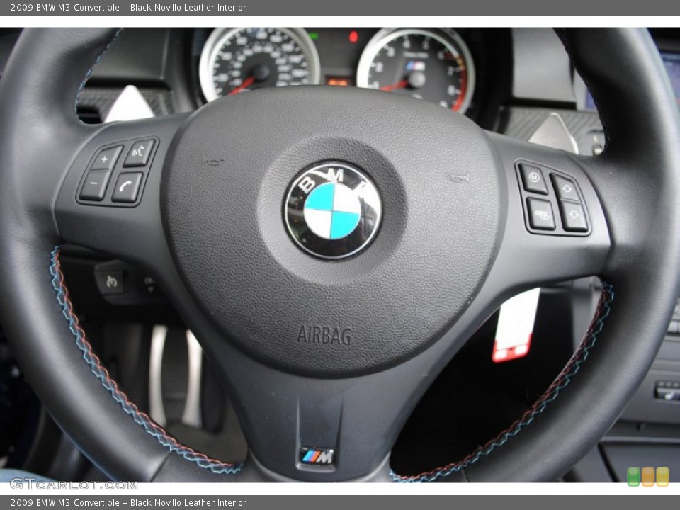 Black Novillo Leather Interior Steering Wheel for the 2009 BMW M3 Convertible #65551445
