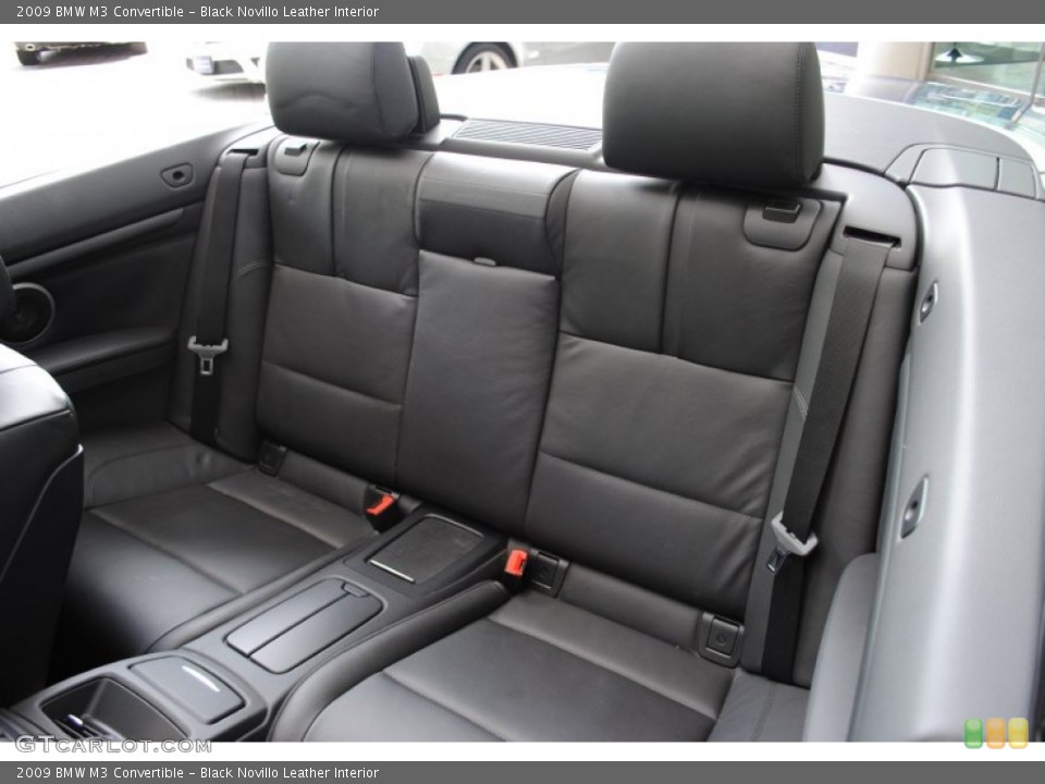 Black Novillo Leather Interior Rear Seat for the 2009 BMW M3 Convertible #65551448