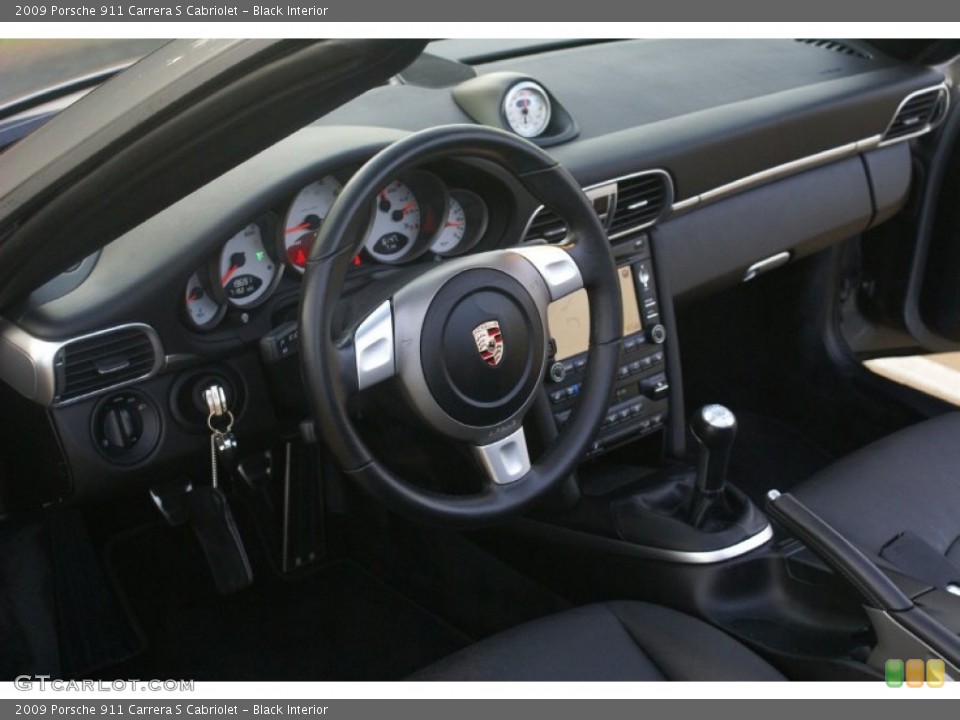 Black Interior Dashboard for the 2009 Porsche 911 Carrera S Cabriolet #65556527