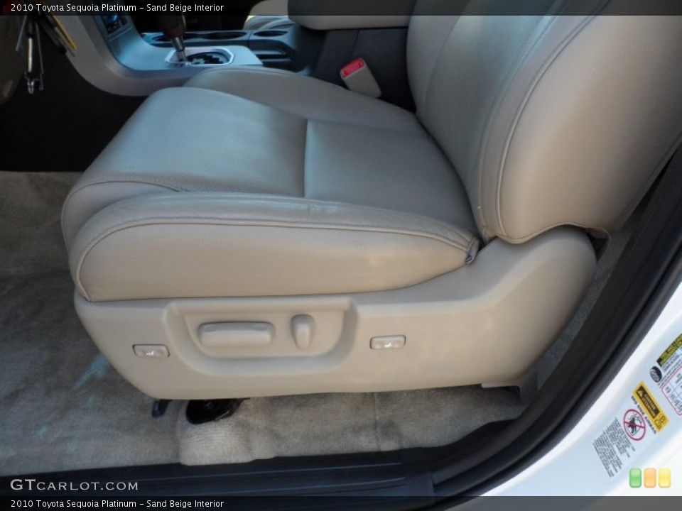 Sand Beige Interior Front Seat for the 2010 Toyota Sequoia Platinum #65556722