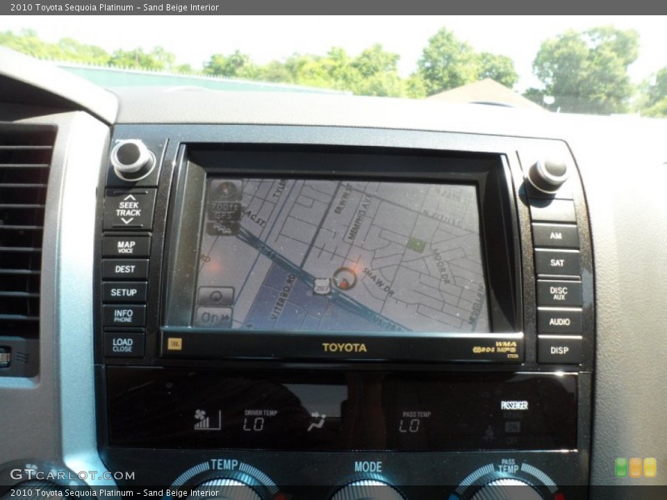 Sand Beige Interior Navigation for the 2010 Toyota Sequoia Platinum #65556758