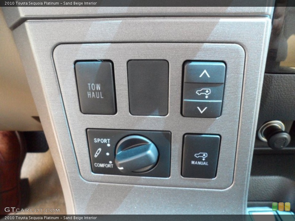 Sand Beige Interior Controls for the 2010 Toyota Sequoia Platinum #65556785