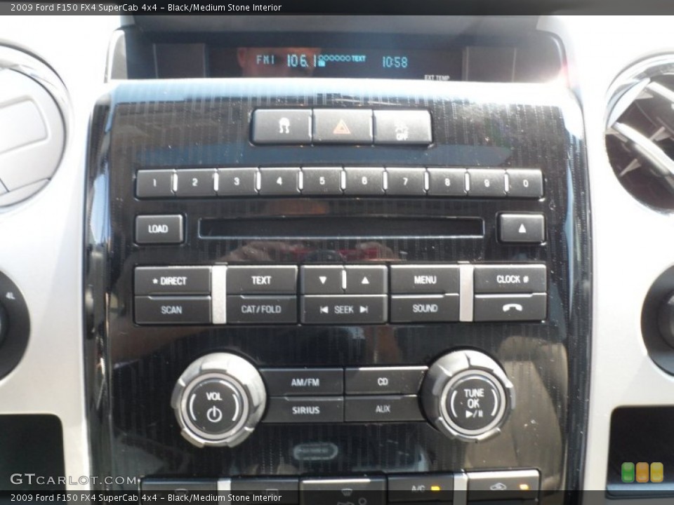 Black/Medium Stone Interior Controls for the 2009 Ford F150 FX4 SuperCab 4x4 #65557175