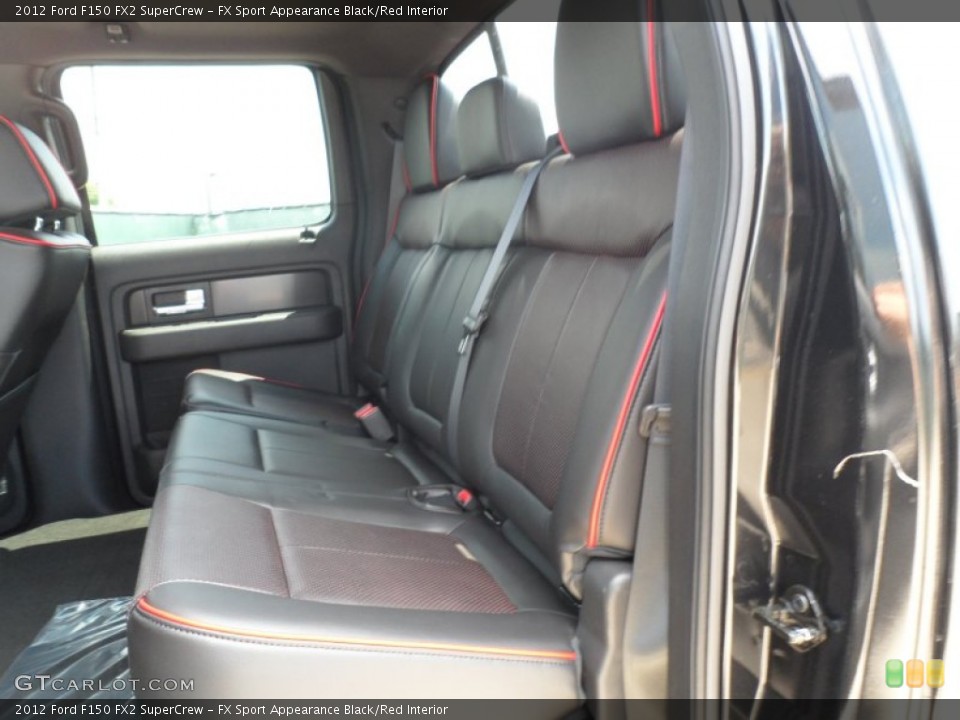 FX Sport Appearance Black/Red Interior Rear Seat for the 2012 Ford F150 FX2 SuperCrew #65561930