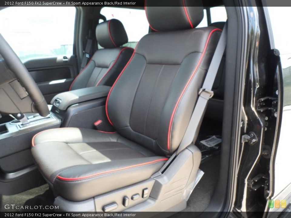 FX Sport Appearance Black/Red Interior Front Seat for the 2012 Ford F150 FX2 SuperCrew #65561948
