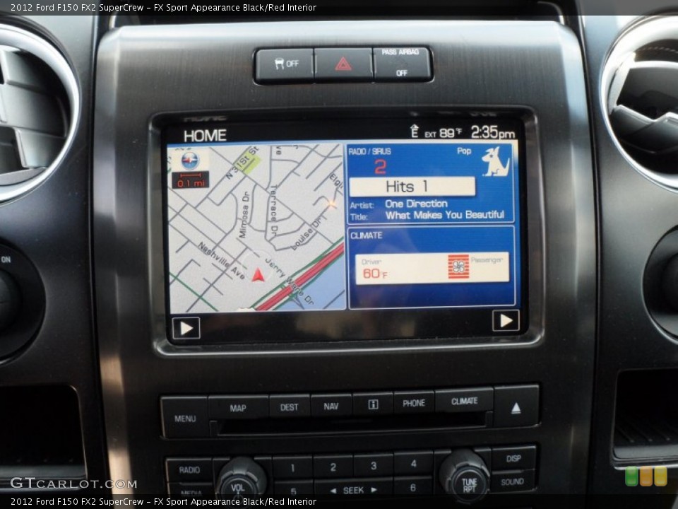 FX Sport Appearance Black/Red Interior Navigation for the 2012 Ford F150 FX2 SuperCrew #65561975